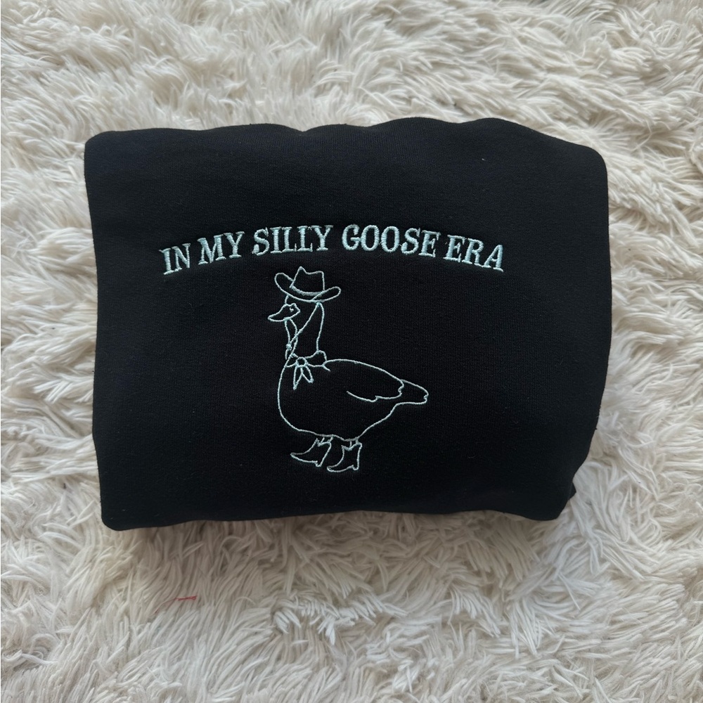 In My Silly Goose Era Embroidered Sweatshirt